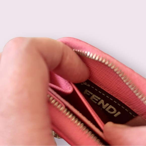 🌺🌸 Fendi Crayons Monster Eyes Pink Leather Wallet 🌸🌺 - Picture 7 of 10